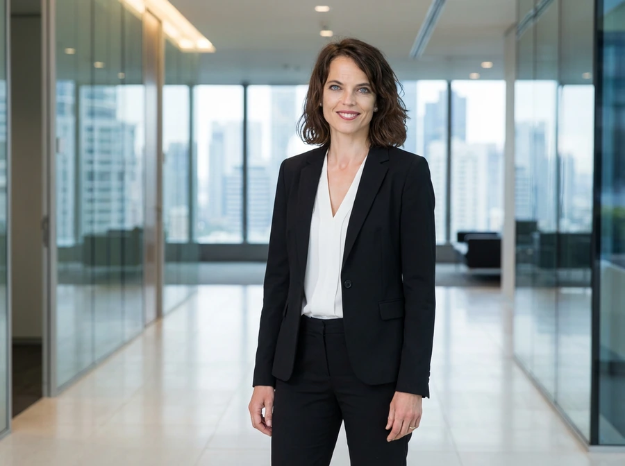 Contemporary Damen-Businessanzug Schwarz